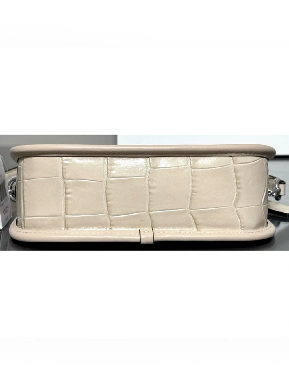 COACH Embossed Crocodile Swinger Bag 20, SILVER/ IVORY - Picture 10 of 11